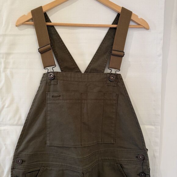 NWOT REI Co-op Trailsmith Overalls Women's Medium 32L Olive Green Canvas Work - Picture 2 of 14